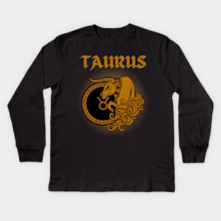 Taurus Bull Gothic Style Kids Long Sleeve T-Shirt